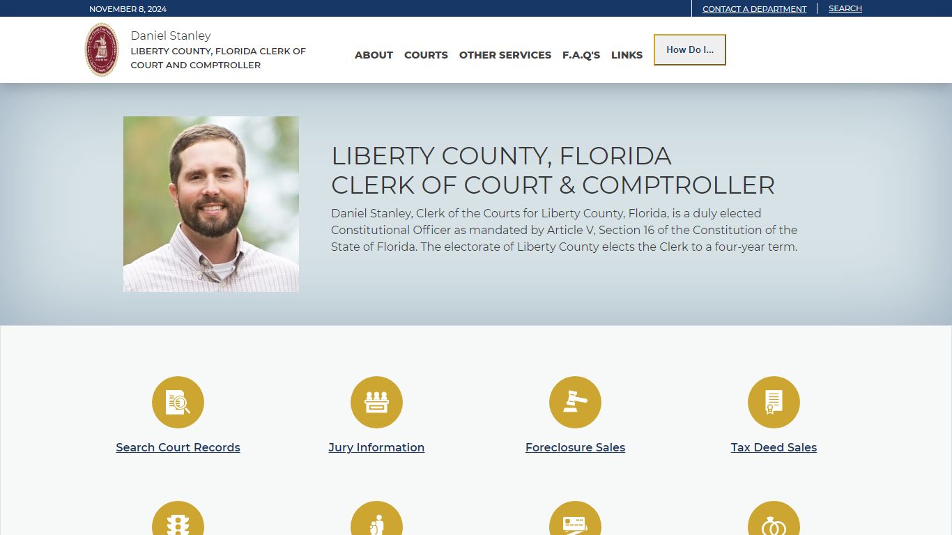 Daniel Stanley, Liberty County, Florida Clerk of Court ...