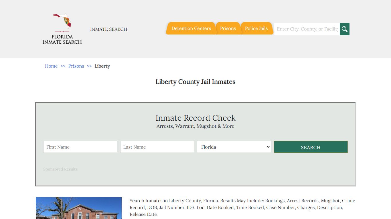 Liberty County Jail Inmates - Florida Inmate Search